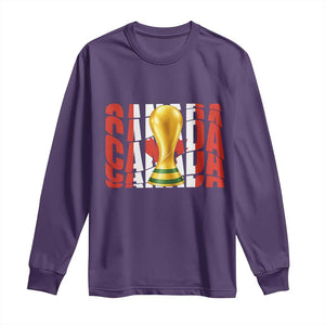 Proud Canada National Soccer Lover Fan Gift Long Sleeve Shirt TS12 Purple Print Your Wear