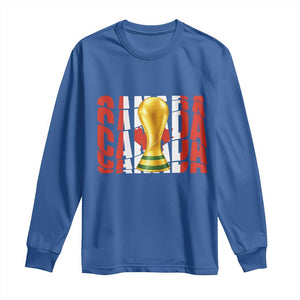 Proud Canada National Soccer Lover Fan Gift Long Sleeve Shirt TS12 Royal Blue Print Your Wear