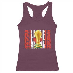 Proud Canada National Soccer Lover Fan Gift Racerback Tank Top TS12 Maroon Print Your Wear