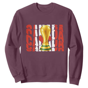 Proud Canada National Soccer Lover Fan Gift Sweatshirt TS12 Maroon Print Your Wear