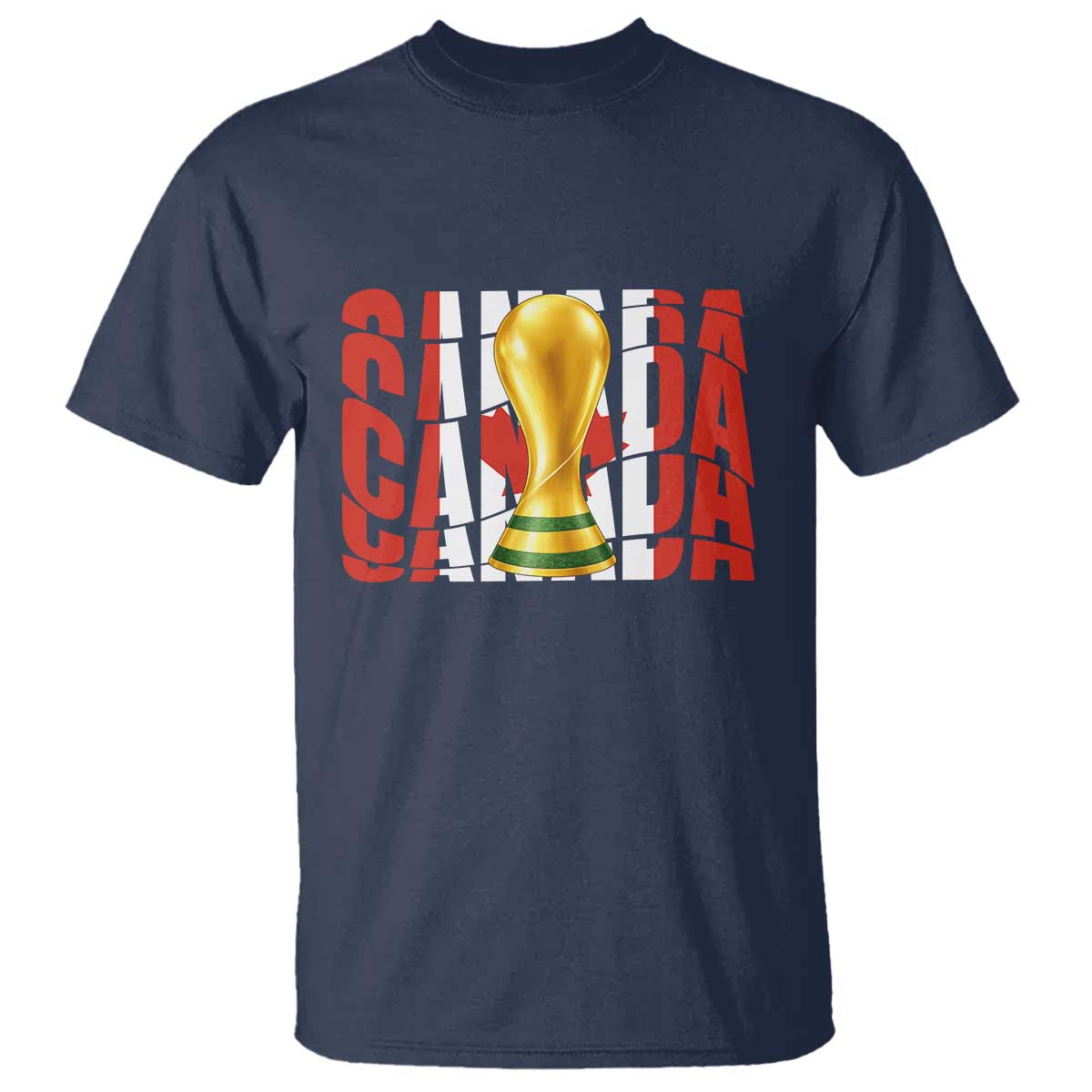 Proud Canada National Soccer Lover Fan Gift T Shirt TS12 Navy Print Your Wear