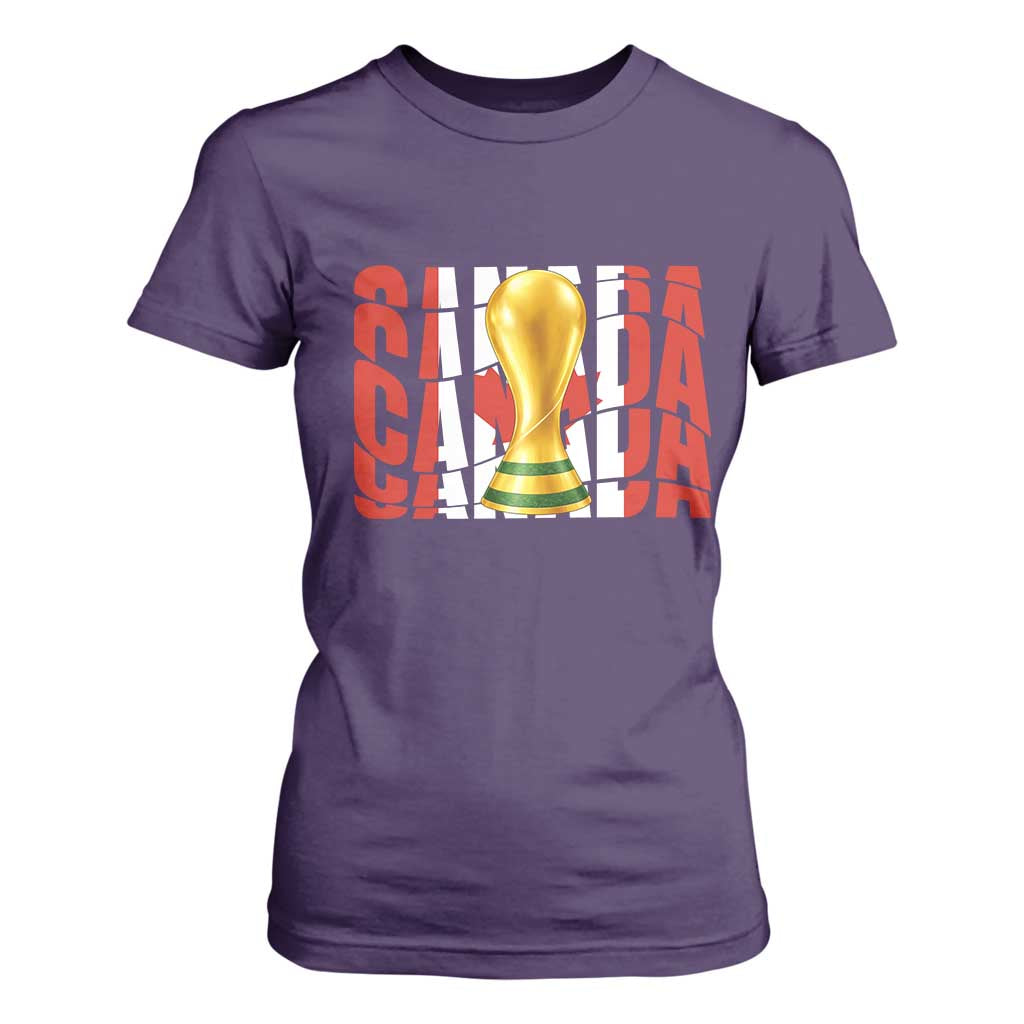 Proud Canada National Soccer Lover Fan Gift T Shirt For Women TS12 Purple Print Your Wear