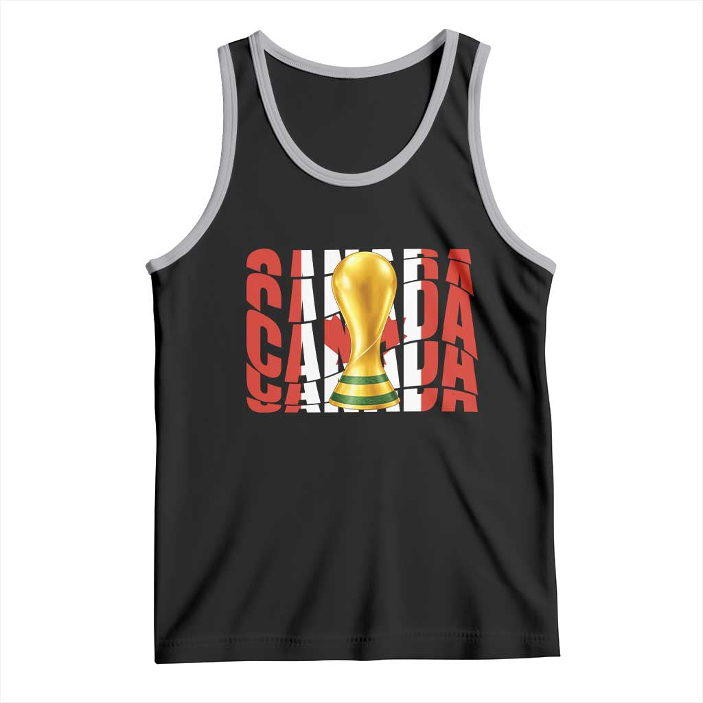 Proud Canada National Soccer Lover Fan Gift Tank Top TS12 Black Athletic Heather Print Your Wear