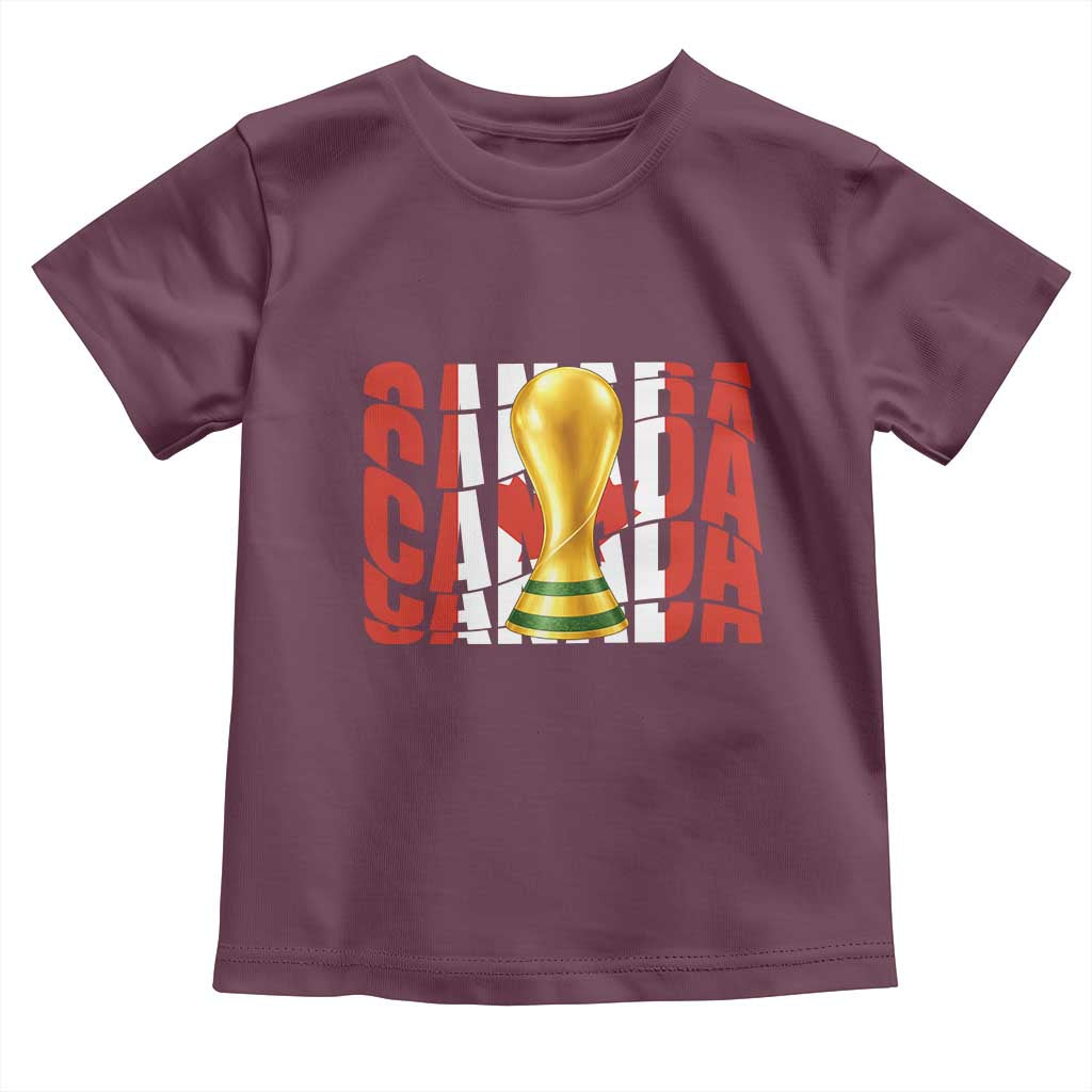 Proud Canada National Soccer Lover Fan Gift Toddler T Shirt TS12 Maroon Print Your Wear