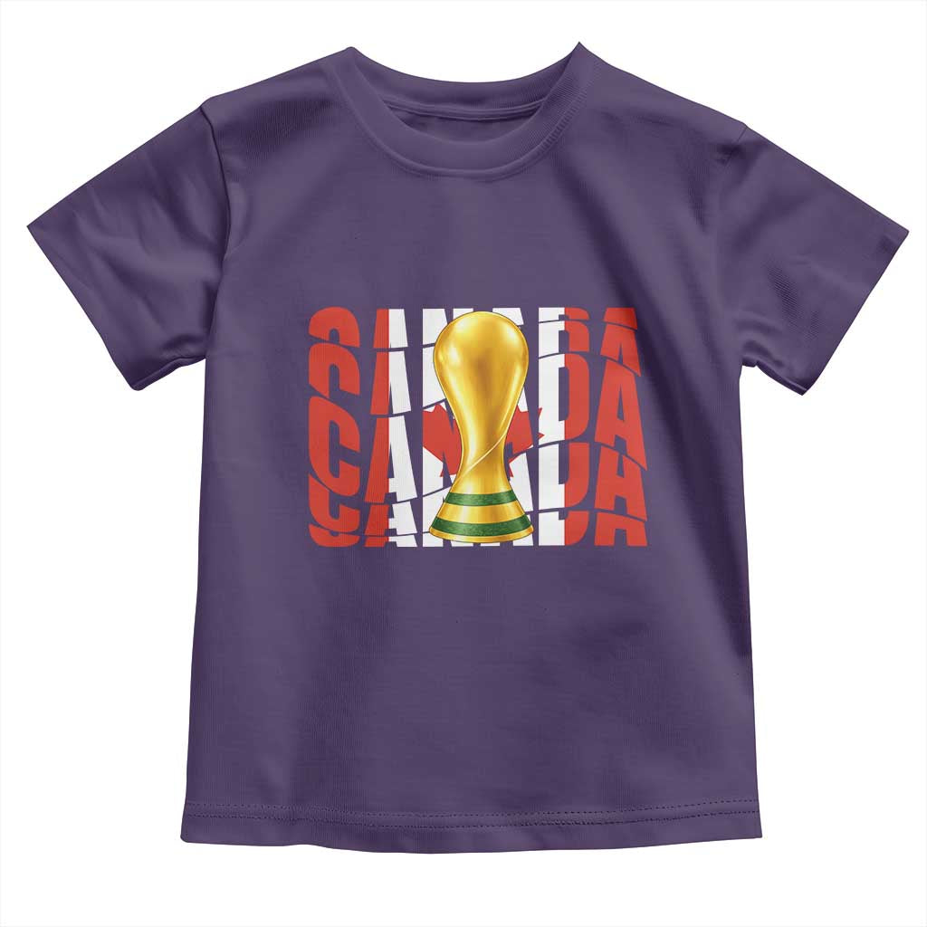 Proud Canada National Soccer Lover Fan Gift Toddler T Shirt TS12 Purple Print Your Wear