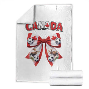 Proud Canadian National Soccer Lover Throw Blanket Football Fan Gift TS12 White Print Your Wear