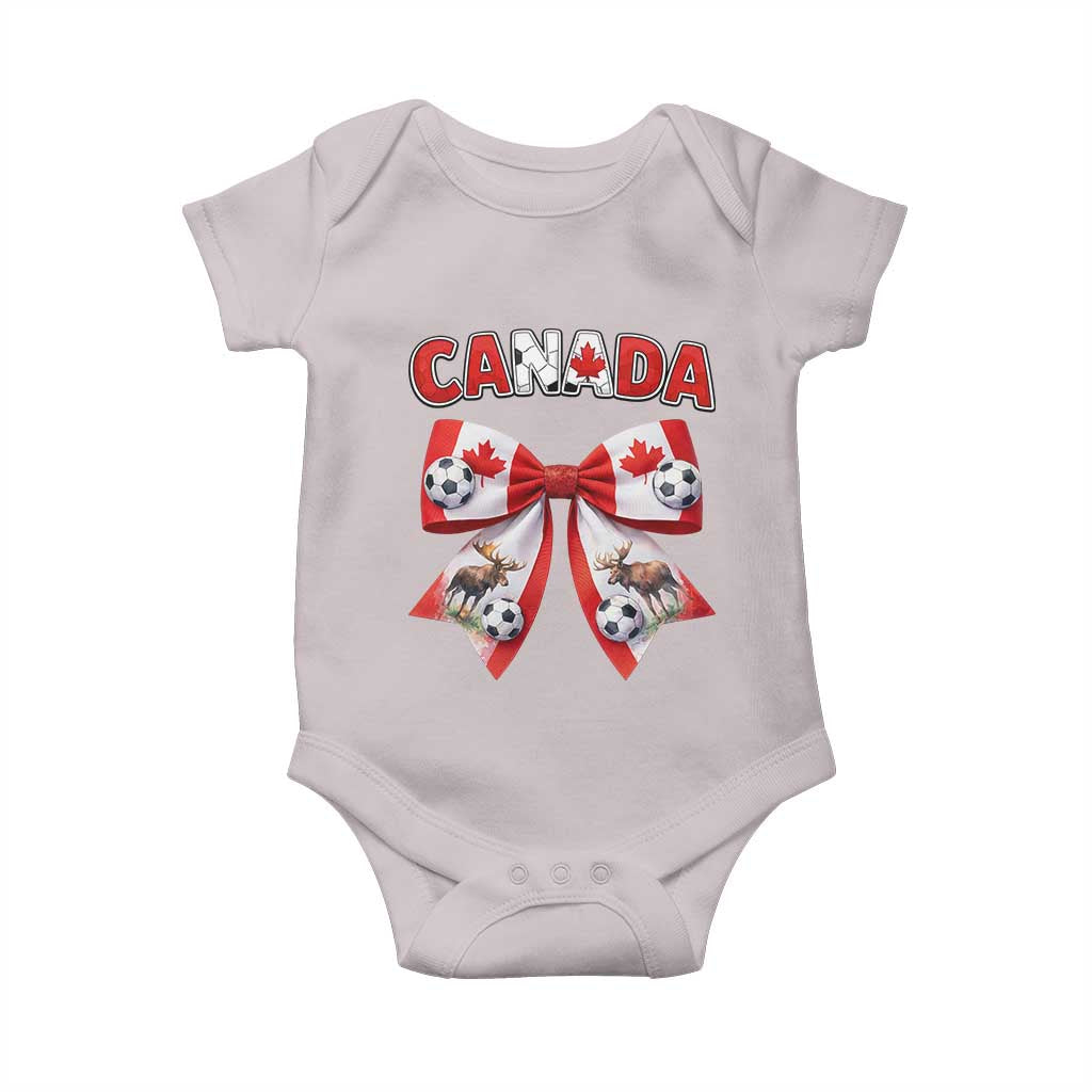 Proud Canadian National Soccer Lover Baby Onesie Football Fan Gift TS12 Ice Gray Print Your Wear