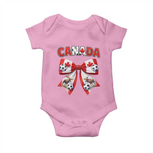 Proud Canadian National Soccer Lover Baby Onesie Football Fan Gift TS12 Light Pink Print Your Wear