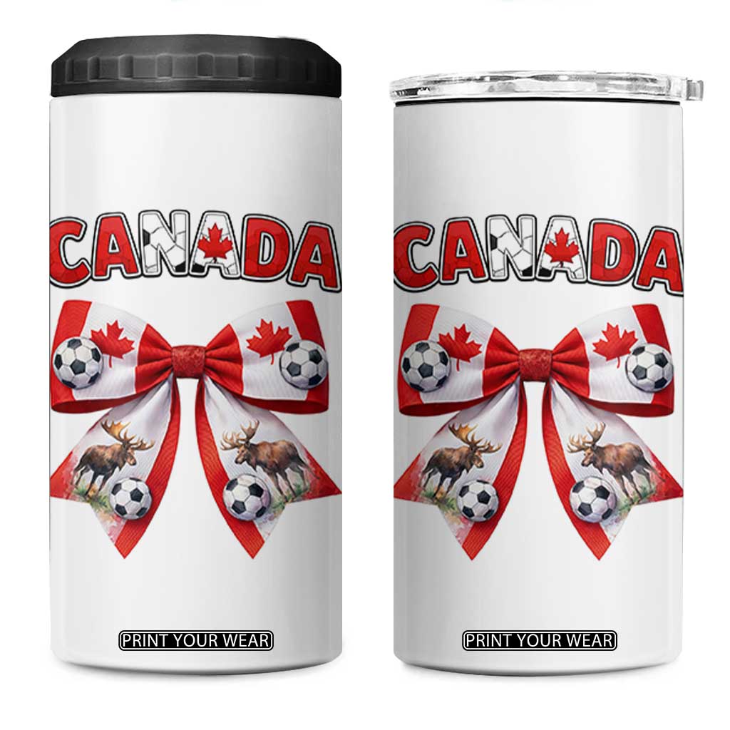 Proud Canadian National Soccer Lover 4 in 1 Can Cooler Tumbler Football Fan Gift TS12 One Size: 16 oz White Print Your Wear