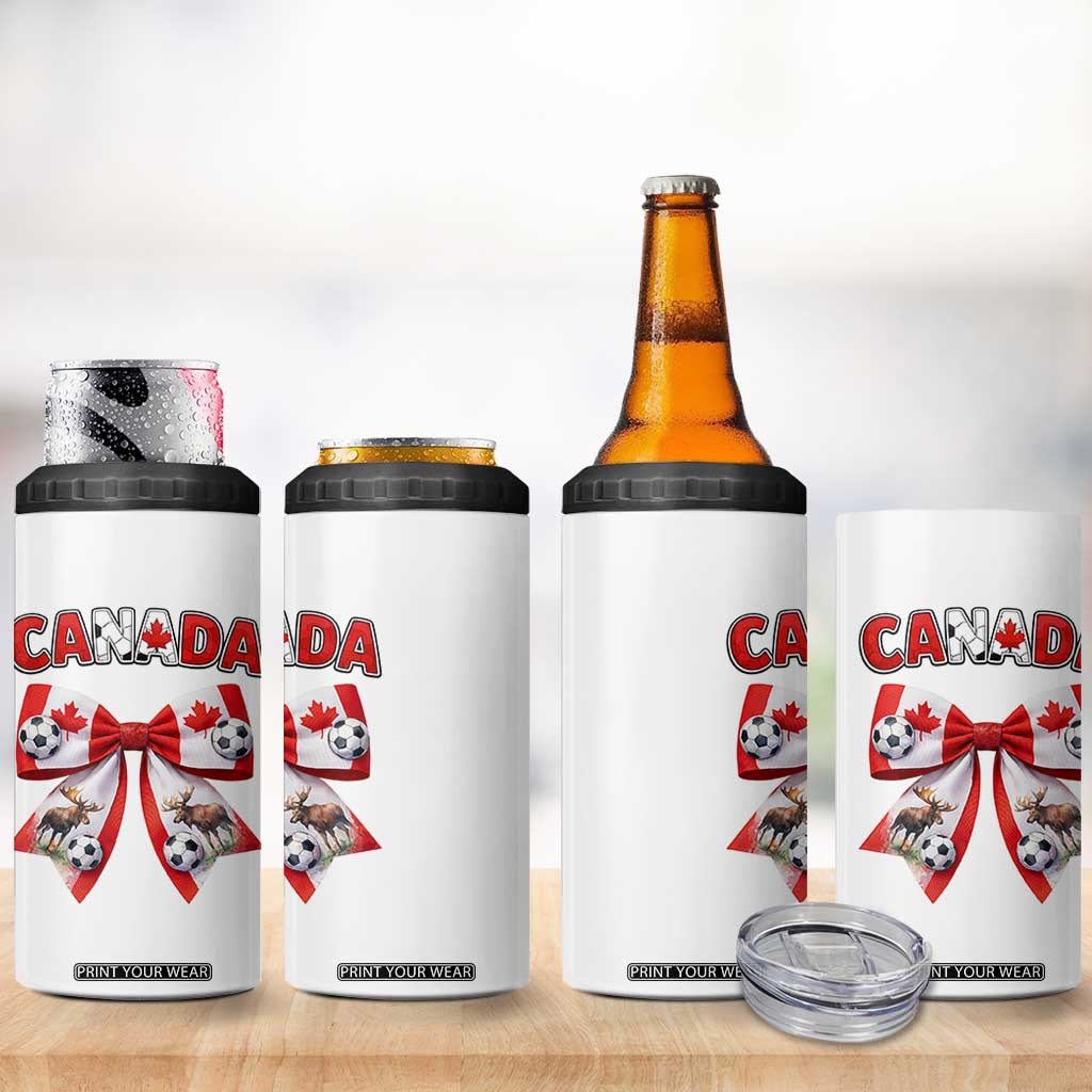 Proud Canadian National Soccer Lover 4 in 1 Can Cooler Tumbler Football Fan Gift TS12 Print Your Wear