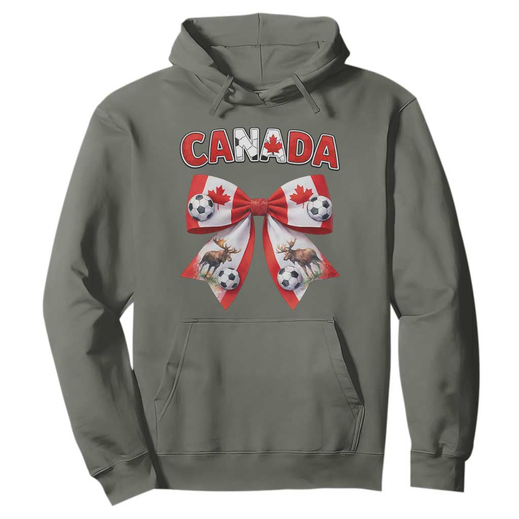 Proud Canadian National Soccer Lover Hoodie Football Fan Gift TS12 Military Green Print Your Wear