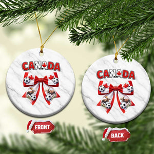 Proud Canadian National Soccer Lover Ceramic Ornament Football Fan Gift TS12 1pc White Marble Print Your Wear