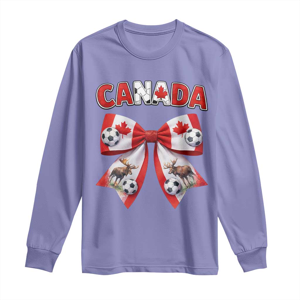 Proud Canadian National Soccer Lover Long Sleeve Shirt Football Fan Gift TS12 Violet Print Your Wear