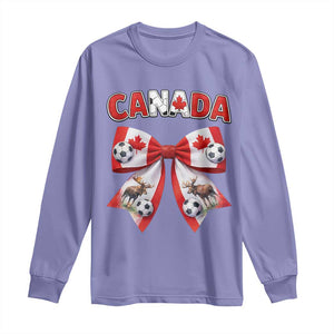 Proud Canadian National Soccer Lover Long Sleeve Shirt Football Fan Gift TS12 Violet Print Your Wear