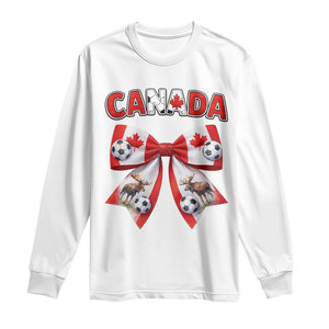 Proud Canadian National Soccer Lover Long Sleeve Shirt Football Fan Gift TS12 White Print Your Wear