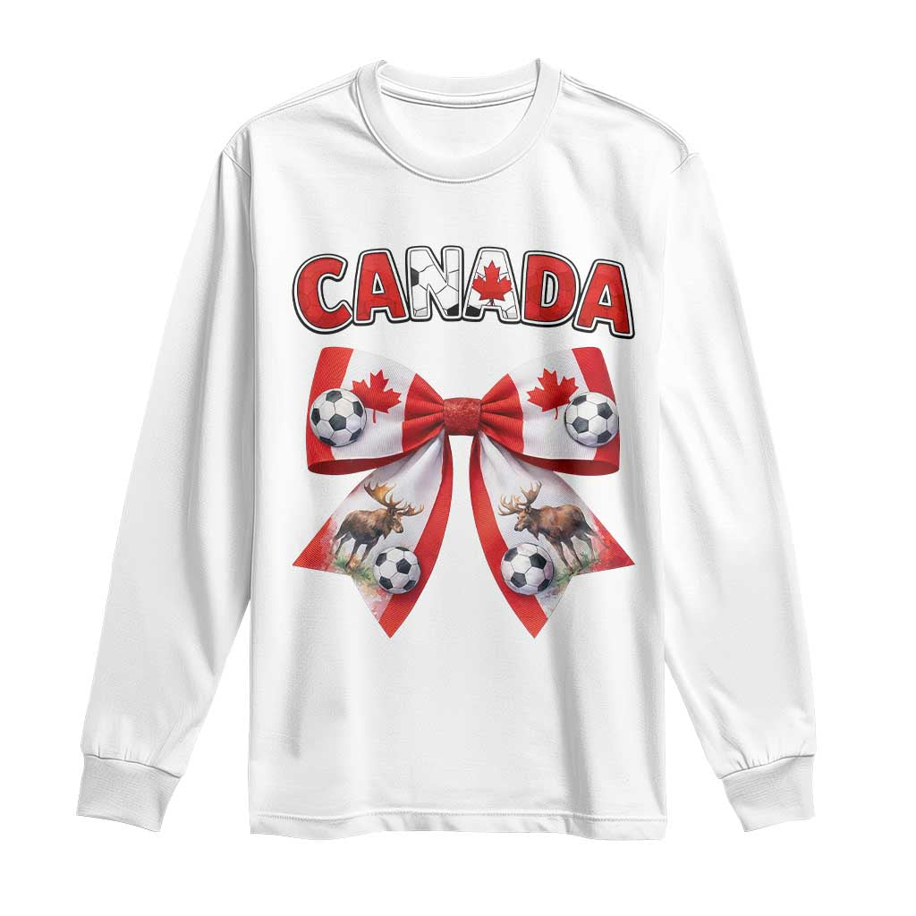 Proud Canadian National Soccer Lover Long Sleeve Shirt Football Fan Gift TS12 White Print Your Wear
