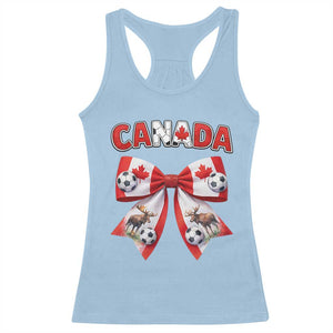 Proud Canadian National Soccer Lover Racerback Tank Top Football Fan Gift TS12 Light Blue Print Your Wear
