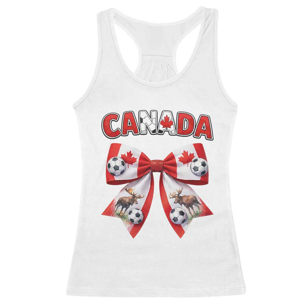 Proud Canadian National Soccer Lover Racerback Tank Top Football Fan Gift TS12 White Print Your Wear