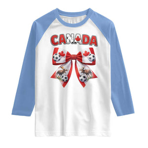 Proud Canadian National Soccer Lover Raglan Shirt Football Fan Gift TS12 White Carolina Blue Print Your Wear