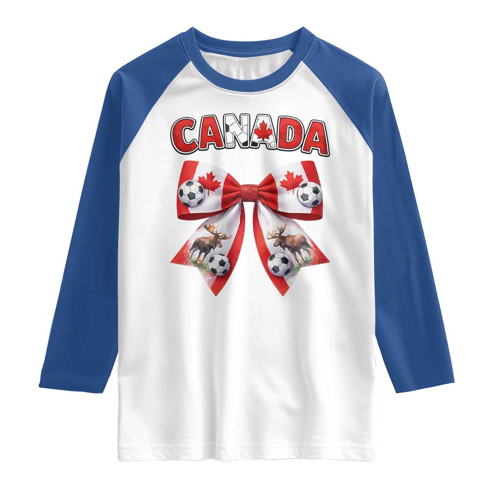 Proud Canadian National Soccer Lover Raglan Shirt Football Fan Gift TS12 White Royal Print Your Wear