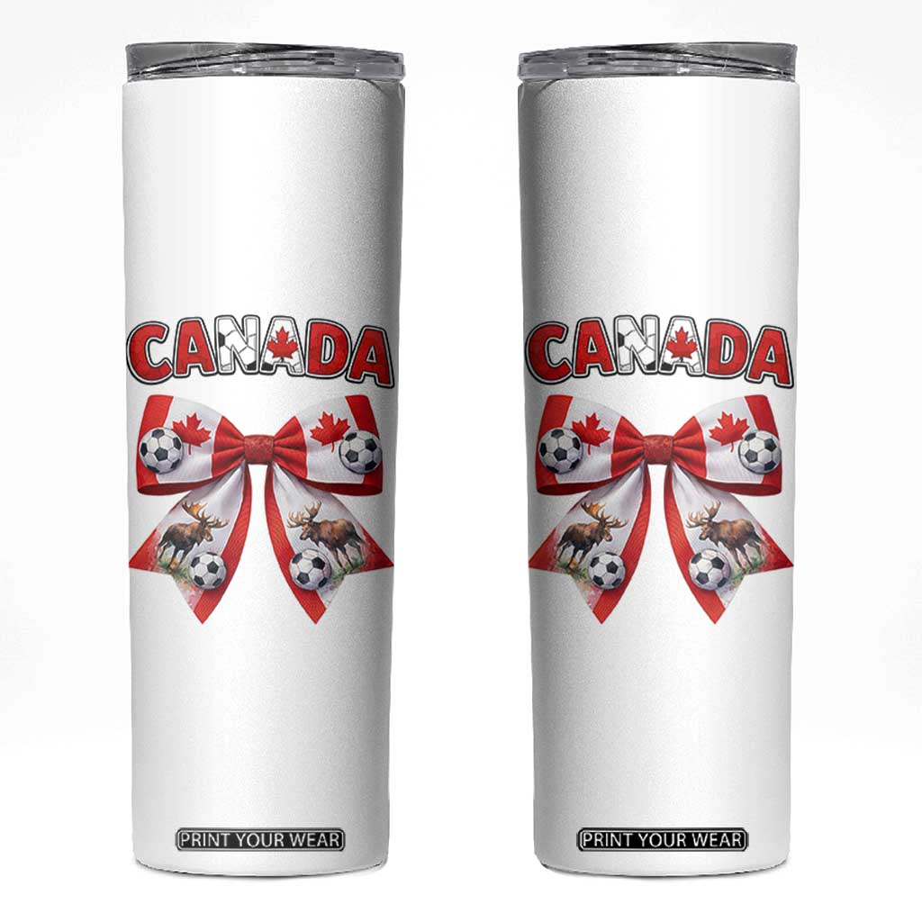 Proud Canadian National Soccer Lover Skinny Tumbler Football Fan Gift TS12 White Print Your Wear