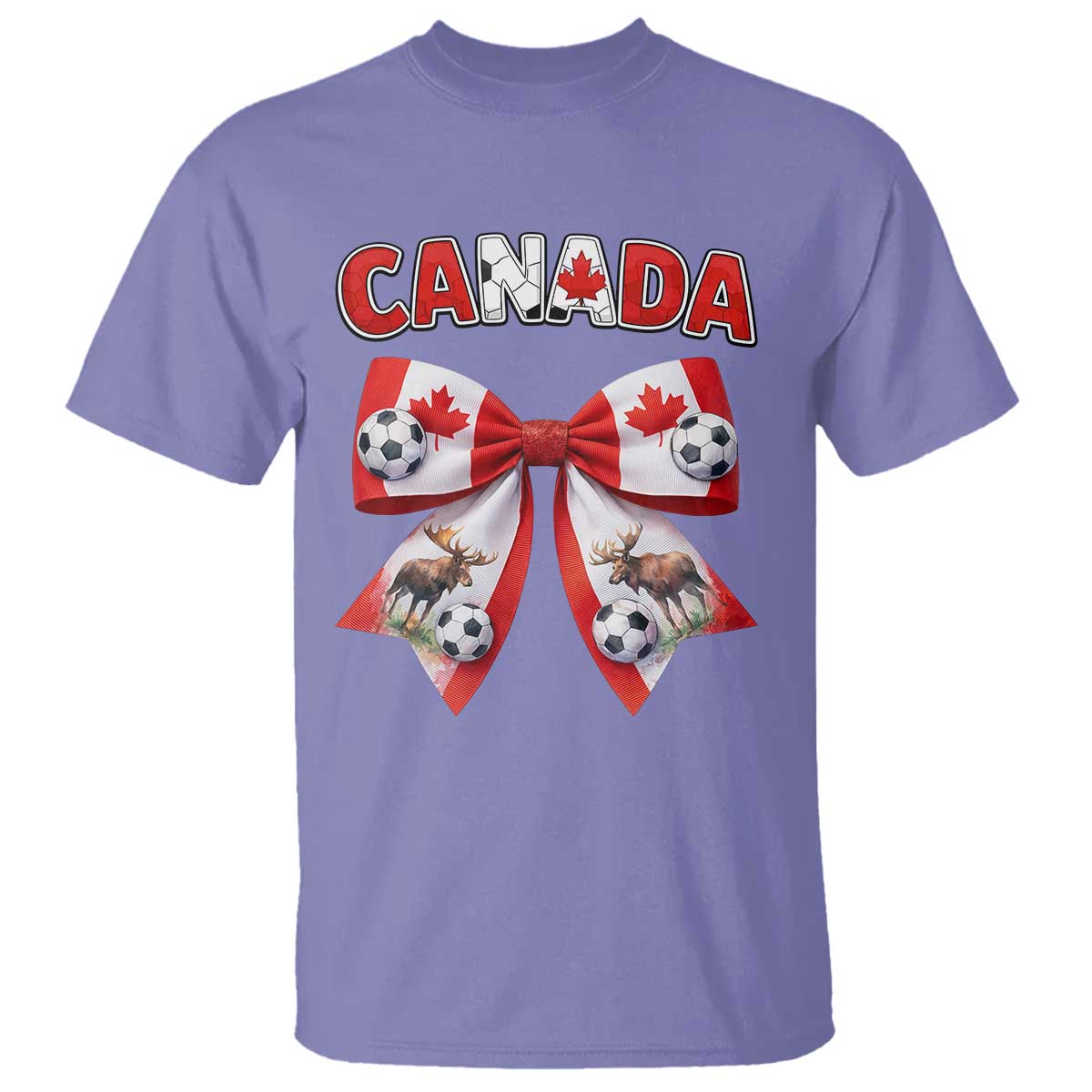 Proud Canadian National Soccer Lover T Shirt Football Fan Gift TS12 Violet Print Your Wear