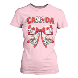 Proud Canadian National Soccer Lover T Shirt For Women Football Fan Gift TS12 Light Pink Print Your Wear