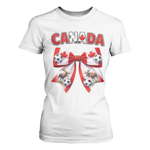 Proud Canadian National Soccer Lover T Shirt For Women Football Fan Gift TS12 White Print Your Wear