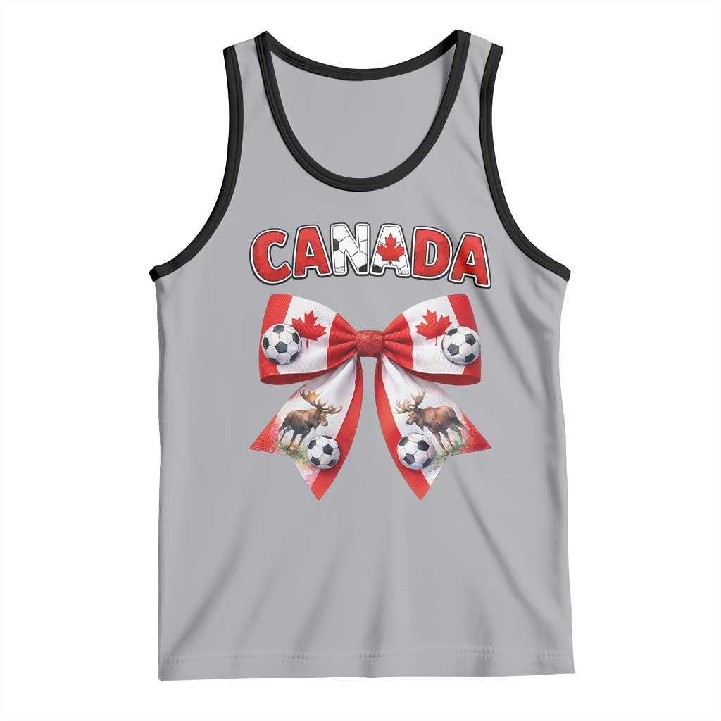 Proud Canadian National Soccer Lover Tank Top Football Fan Gift TS12 Athletic Heather Black Print Your Wear