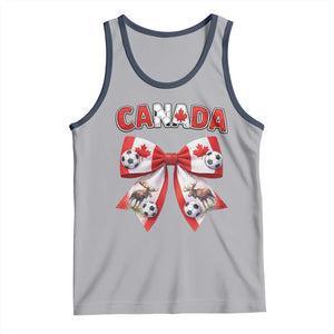 Proud Canadian National Soccer Lover Tank Top Football Fan Gift TS12 Athletic Heather Navy Print Your Wear