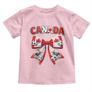 Proud Canadian National Soccer Lover Toddler T Shirt Football Fan Gift TS12 Light Pink Print Your Wear