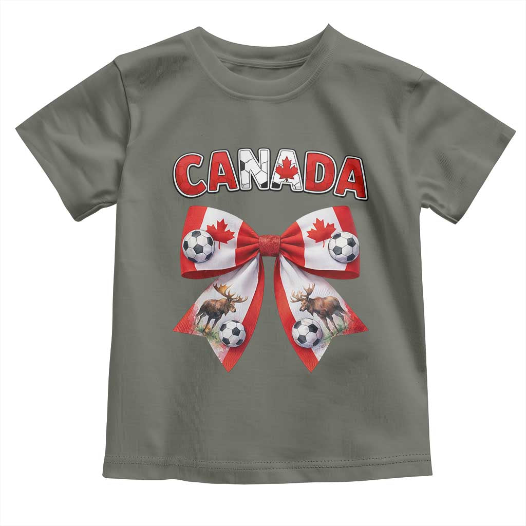 Proud Canadian National Soccer Lover Toddler T Shirt Football Fan Gift TS12 Military Green Print Your Wear