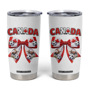 Proud Canadian National Soccer Lover Tumbler Cup Football Fan Gift TS12 White Print Your Wear