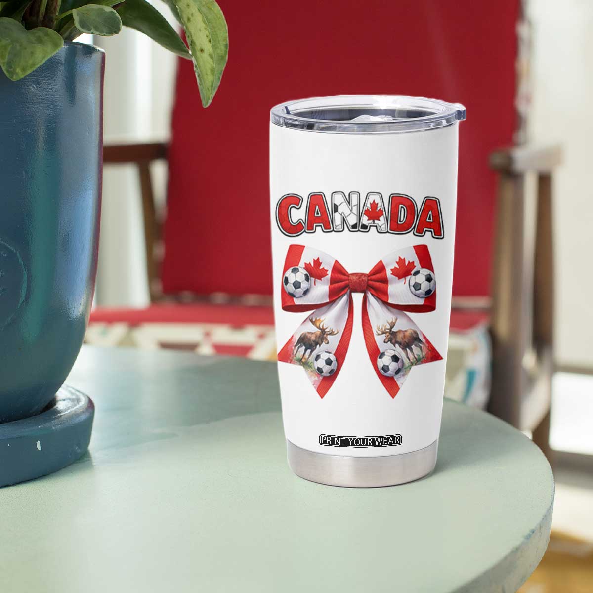 Proud Canadian National Soccer Lover Tumbler Cup Football Fan Gift TS12 Print Your Wear