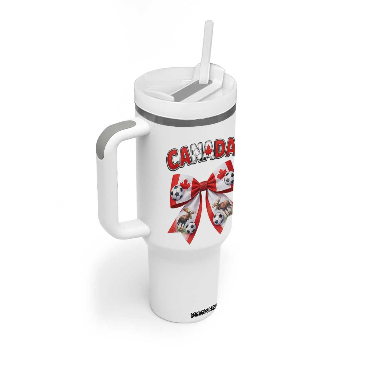 Proud Canadian National Soccer Lover Tumbler With Handle Football Fan Gift TS12 Print Your Wear