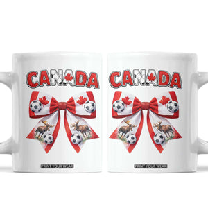 Proud Canadian National Soccer Lover Coffee Mug Football Fan Gift TS12 White Print Your Wear