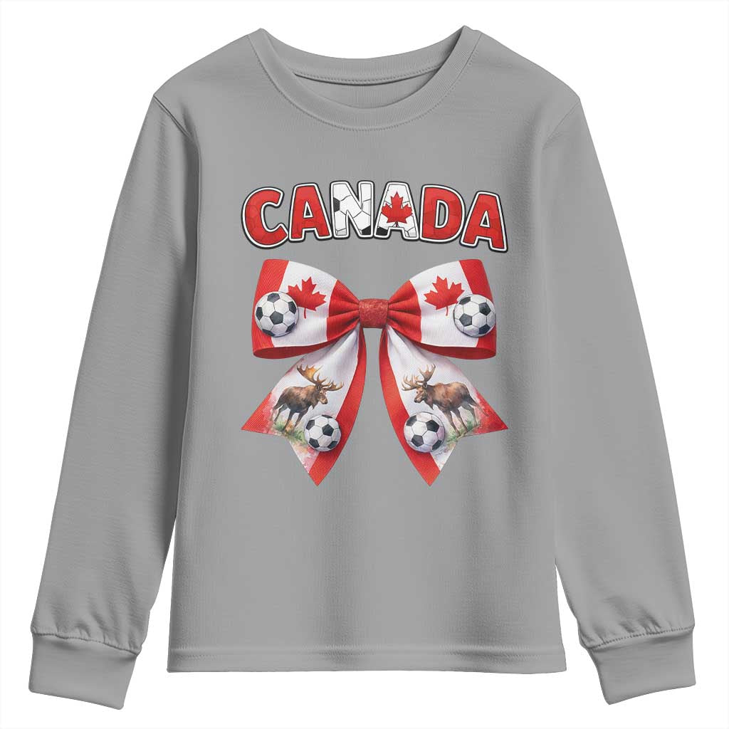 Proud Canadian National Soccer Lover Youth Sweatshirt Football Fan Gift TS12 Sport Gray Print Your Wear