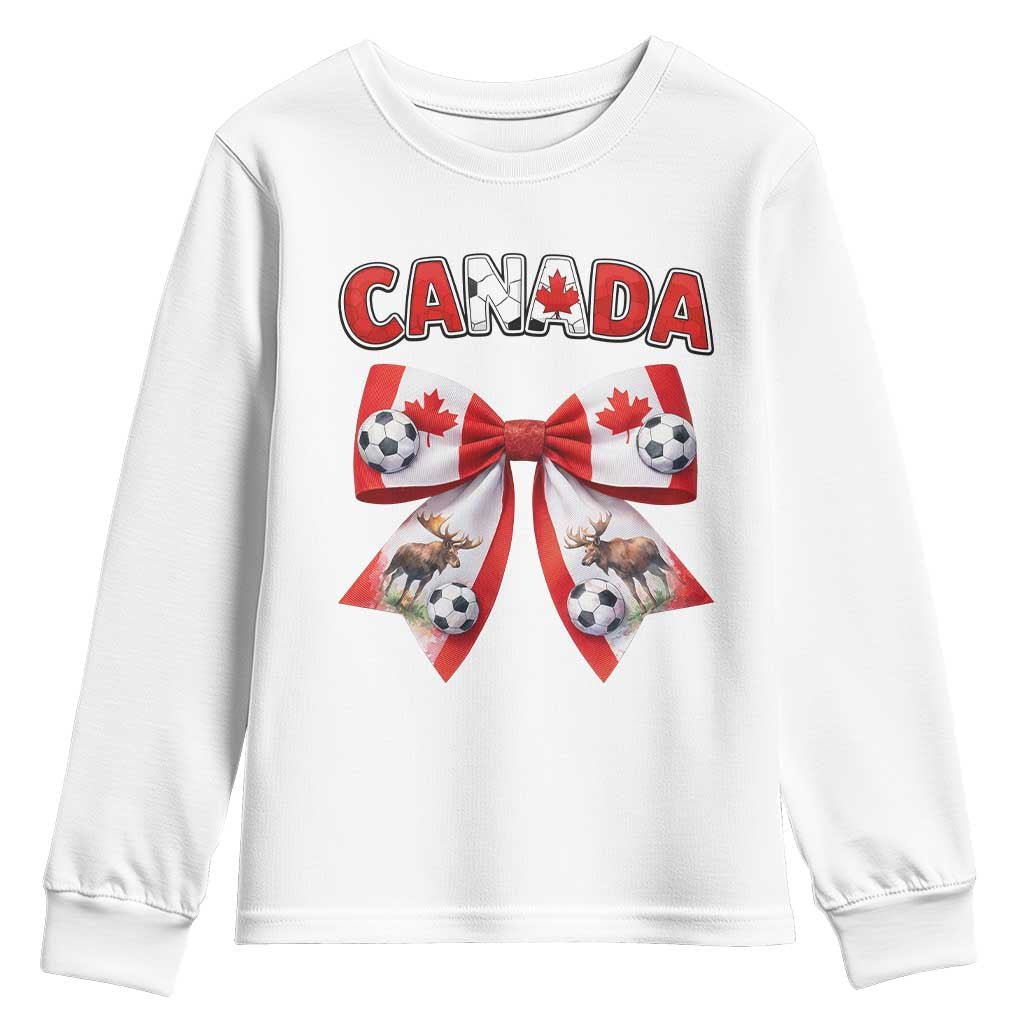 Proud Canadian National Soccer Lover Youth Sweatshirt Football Fan Gift TS12 White Print Your Wear