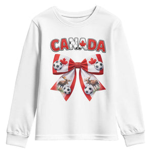 Proud Canadian National Soccer Lover Youth Sweatshirt Football Fan Gift TS12 White Print Your Wear