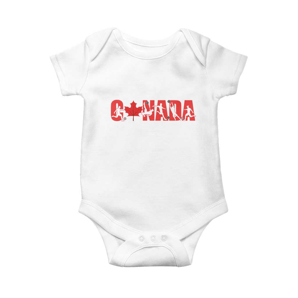 Canada National Soccer Lover Baby Onesie Proud Canadian Fan Gift TS12 White Print Your Wear