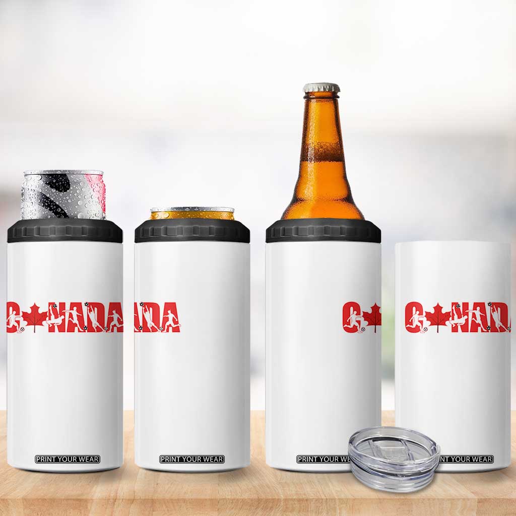 Canada National Soccer Lover 4 in 1 Can Cooler Tumbler Proud Canadian Fan Gift TS12 Print Your Wear