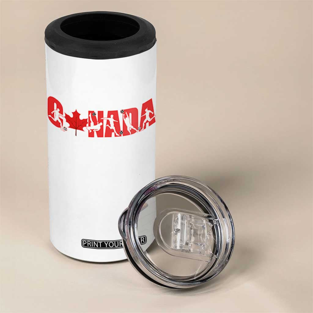 Canada National Soccer Lover 4 in 1 Can Cooler Tumbler Proud Canadian Fan Gift TS12 Print Your Wear