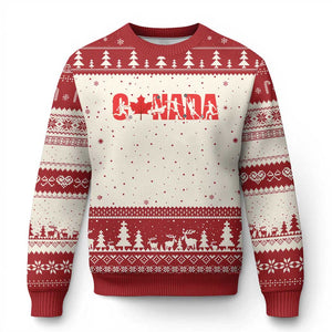 Canada National Soccer Lover Ugly Christmas Sweater Proud Canadian Fan Gift TS12 Beige Red Print Your Wear
