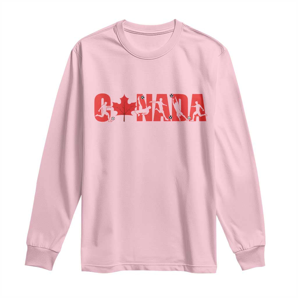 Canada National Soccer Lover Long Sleeve Shirt Proud Canadian Fan Gift TS12 Light Pink Print Your Wear