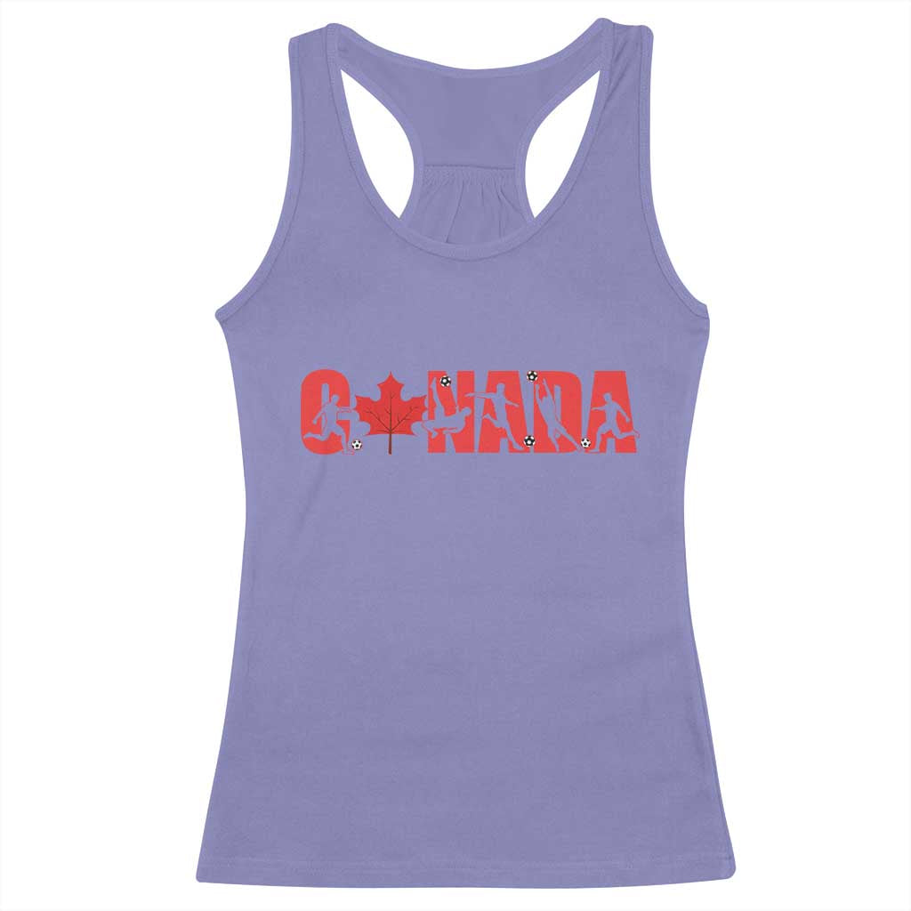 Canada National Soccer Lover Racerback Tank Top Proud Canadian Fan Gift TS12 Violet Print Your Wear