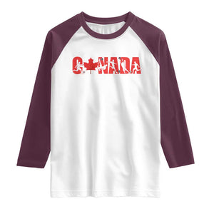 Canada National Soccer Lover Raglan Shirt Proud Canadian Fan Gift TS12 White Maroon Print Your Wear