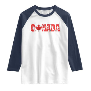 Canada National Soccer Lover Raglan Shirt Proud Canadian Fan Gift TS12 White Navy Print Your Wear