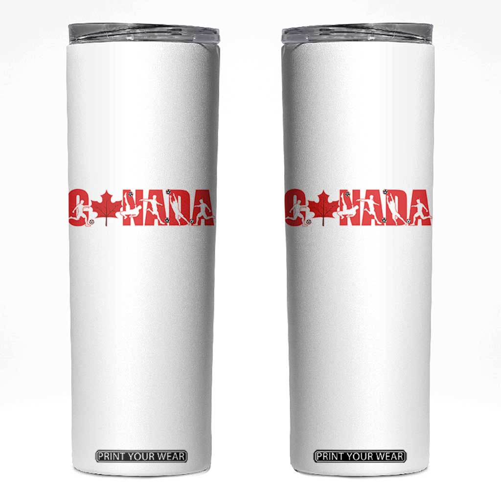 Canada National Soccer Lover Skinny Tumbler Proud Canadian Fan Gift TS12 White Print Your Wear