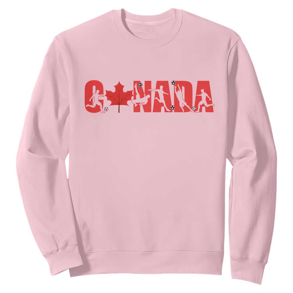 Canada National Soccer Lover Sweatshirt Proud Canadian Fan Gift TS12 Light Pink Print Your Wear