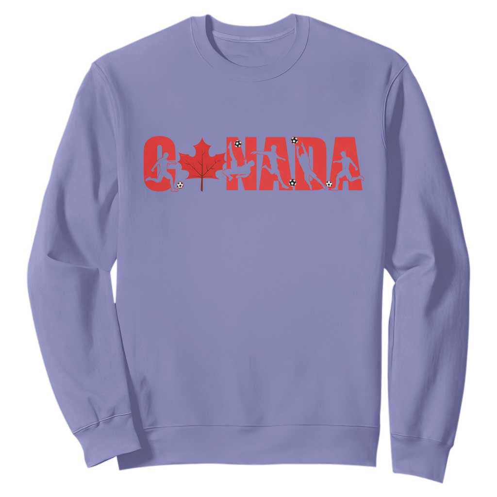 Canada National Soccer Lover Sweatshirt Proud Canadian Fan Gift TS12 Violet Print Your Wear